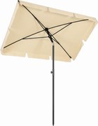 Outsunny Umbrelă pentru Grădină cu Înclinare Reglabilă și Stâlp din Aluminiu, 198x130x245 cm, Bej | Aosom Romania
