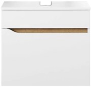 Dulap fără chiuvetă alb scund/suspendat 60x53 cm Set 857 – Pelipal