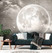 Fototapet - Luna pe beton - neagră (254x184 cm)