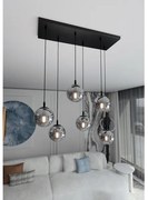 Lustră pe cablu COSMO 6xE14/10W/230V negru/gri