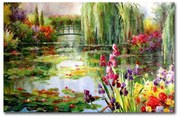 Reproducere tablou pe pânză Impressionist Garden, 70 x 45 cm