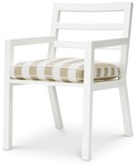 Scaun de interior/ exterior elegant design LUX Delta, alb mat