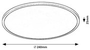 Plafonieră LED dimabilă EZIO LED/15W/230V 3000K 24 cm Rabalux 71155
