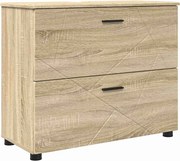 vidaXL Dulap de Baie cu sertar cu ușă Stejar Sonoma 76,5 x 35 x 64 cm