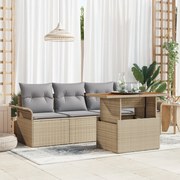 vidaXL Set de canapele pentru grădină Manual 5 pcs bej și gri deschis