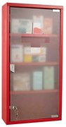 HOMCOM Dulap Prim Ajutor Montabil Perete, Cutie Medicamente, 60x30x12 cm, Roșu | Aosom Romania