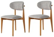 Set de scaune de sufragerie Lionte Grey and DarkOak, 2 buc.