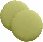 vidaXL Perne de Șezut 2 pcs Verde deschis Ø30 x 13 cm țesătură
