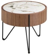 Masuta auxiliara deosebita design LUX Walnut-Marble