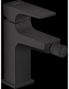 Baterie bideu culoare negru mat cu ventil inclus Hansgrohe Metropol 32520670