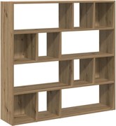 vidaXL Bibliotecă/Separator de cameră, Stejar artizanal, 105x24x102 cm