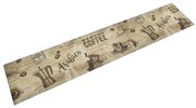 vidaXL Covor de bucătărie lavabil Coffee, maro, 60x300 cm, catifea