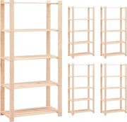 vidaXL Etajere cu 5 niveluri, 5 buc., 80x38x170 cm, pin masiv, 250 kg