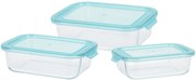 Containere pentru alimente din sticlă, diferite dimensiuni, 3 bucăți