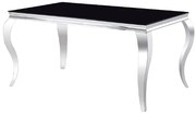 Masă de sufragerie 150 cm Pria (negru + crom) (pentru 4 până la 6 persoane). Promo -6%. 1050746