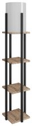 Lampadar cu rafturi NORA 1xE27/40W/230V negru/maro