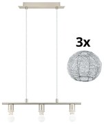 Lustră LED pe cablu Eglo MY CHOICE 3xE14/4W/230V crom