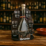 Cadou Barbati Set Minibar Sticla 500 ml cu 6 Pahare 50 ml