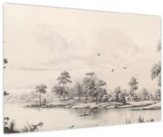 Tablou - Vintage peisaj desen peisaj (90x60 cm)