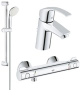 Pachet baterii baie lavoar, baterie cabina dus cu termostat Grohe (33265002,34558000,27853001)