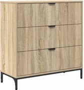 vidaXL Bufet cu sertar Stejar Sonoma 79,5 x 33 x 82 cm Lemn compozit