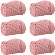 vidaXL Pături de aruncat 6 pcs Roz 150 x 130 cm Molton