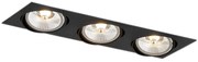 Corp incastrabil cu 3 spoturi directionabile tavan fals OLIMP PLUS negru