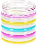 Lumânare repelentă Citronella Stripes, 780 g , 11 în 12 cm, roz