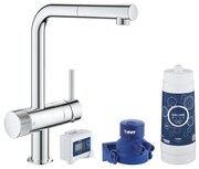 Baterie bucatarie cu dus extractibil si filtru de apa Grohe Blue Pure Minta