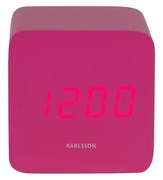 Karlsson 5982BP ceas LED de design cu alarmă roz, 7 cm