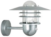 Nordlux - Agger, aplica de perete pentru exterior cu senzor, 1xE27/60W/230V, IP54, argintie
