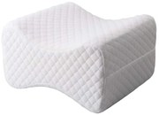 Pernă ortopedică pentru genunchi, spumă cu memorie, husa detasabila, Alb