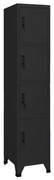 vidaXL Fișet, negru, 38x45x180 cm, oțel