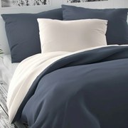 Lenjerie de pat 1 pers.,, Luxury Collection din satin, alb/gri, 140 x 200 cm, 70 x 90 cm, 140 x 200 cm, 70 x 90 cm