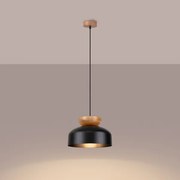 Lustră pe cablu Sollux SL.1351 MARION 1xE27/15W/230V negru