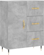 vidaXL Servantă, gri beton, 69,5x34x90 cm, lemn compozit