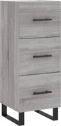 vidaXL Servantă, gri sonoma, 34,5x34x90 cm, lemn compozit