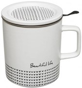 Cana Beautiful Life, ceramica, cu infusor, capc, 350 ml