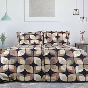 Lenjerie pat din bumbac B.E.S. Petrovice Exkluziv Frunză de toamnă, 140 x 200 cm, 70 x 90 cm