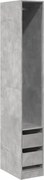 vidaXL Șifonier, gri beton, 30x50x200 cm, lemn prelucrat
