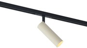 Spot modern bej cu negru pentru sistem de șină monofazat GU10 35mm - Slimline Uzzy
