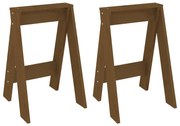 vidaXL Scaune, 2 buc., maro miere, 40x40x60 cm, lemn masiv de pin