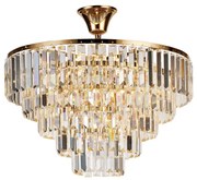 Lustră de cristal aplicată Brilagi CRYSTAL 5xE14/40W/230V auriu