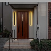 Aplică de perete LED pentru exterior, 16W/230V, 3000K, IP65, 101 cm, antracit