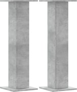 vidaXL Noptiere, 2 buc., gri beton, 30x30x95 cm, lemn prelucrat
