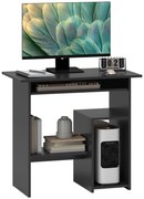 HOMCOM Birou de calculator, birou, cipboard, metal, 80 x 45 x 75 cm, negru | Aosom Romania