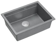 Chiuveta compozit sub blat Quadron Logan 100 gri - inox 59.5x45.1 cm