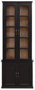 Vitrina din lemn de mango si sticla, cu aspect vintage, Small Auriac