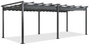 Pergolă de terasă independentă Tenerife 3 x 6 m gri