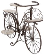 Suport pentru plante bicicleta decorativa Bicycle maro fier forjat 97x46x64cm